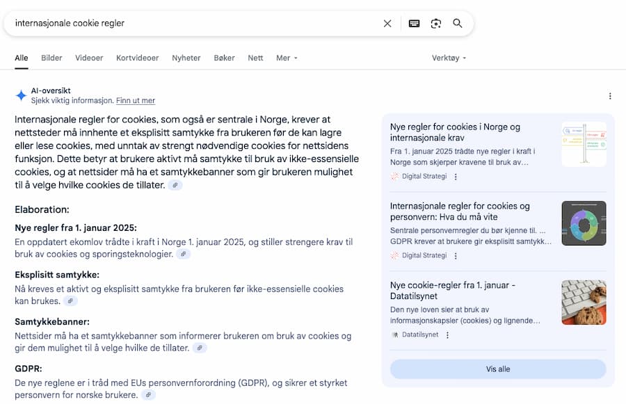 Synlig i Googles ai-oversikt